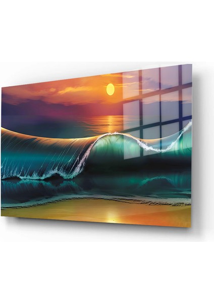 Doğa, Manzara 3d Dekoratif Baskı Yatay Cam Tablo 01