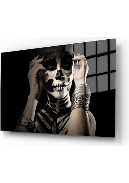 Creative Fashion 3d Dekoratif Baskı Yatay Cam Tablo 01