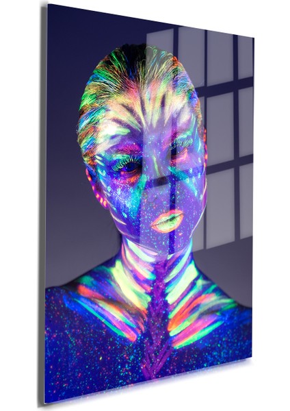 Creative Fashion 3d Dekoratif Baskı Cam Tablo 01