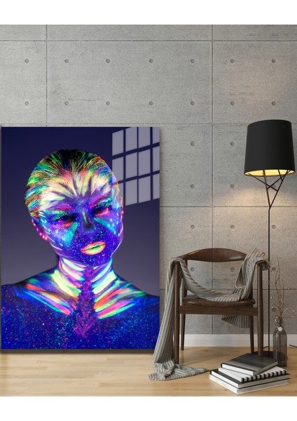 Creative Fashion 3d Dekoratif Baskı Cam Tablo 01