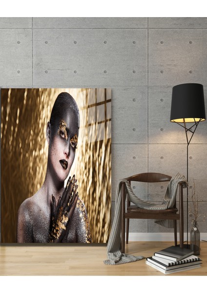 Creative Fashion 3d Dekoratif Baskı Cam Tablo 01