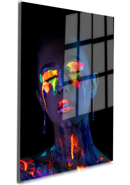 Creative Fashion 3d Dekoratif Baskı Cam Tablo 01