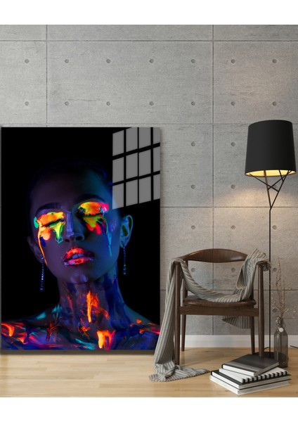 Creative Fashion 3d Dekoratif Baskı Cam Tablo 01
