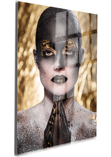 Creative Fashion 3d Dekoratif Baskı Cam Tablo 01