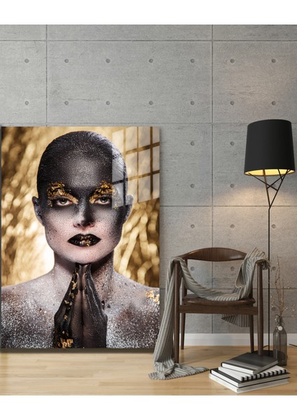 Creative Fashion 3d Dekoratif Baskı Cam Tablo 01