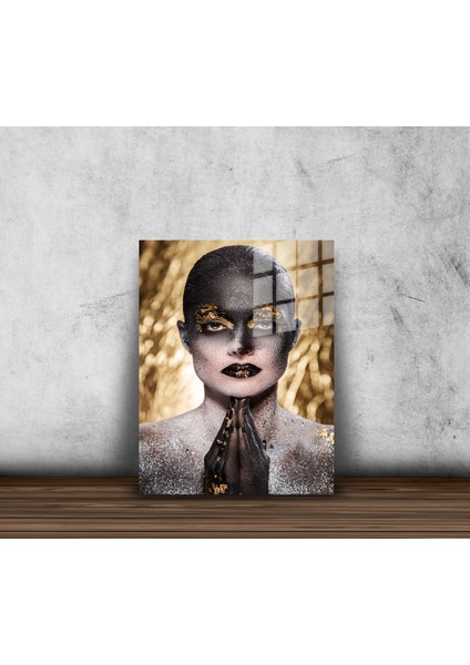Creative Fashion 3d Dekoratif Baskı Cam Tablo 01