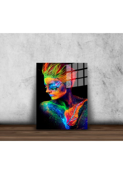 Creative Fashion 3D Dekoratif Baskı Cam Tablo 01
