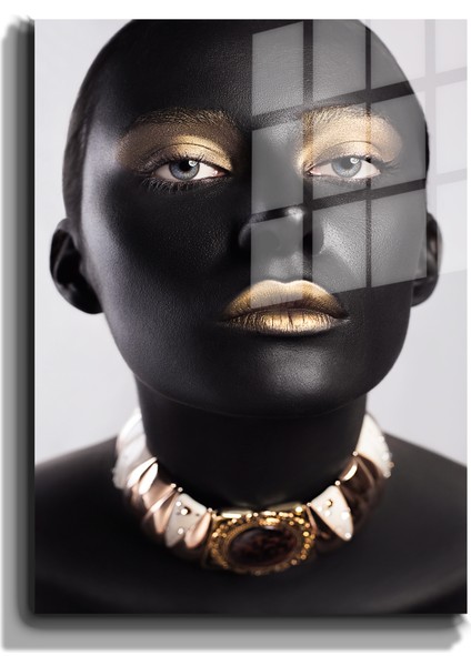 Creative Fashion 3d Dekoratif Baskı Cam Tablo 01