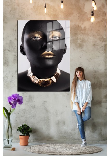 Creative Fashion 3d Dekoratif Baskı Cam Tablo 01