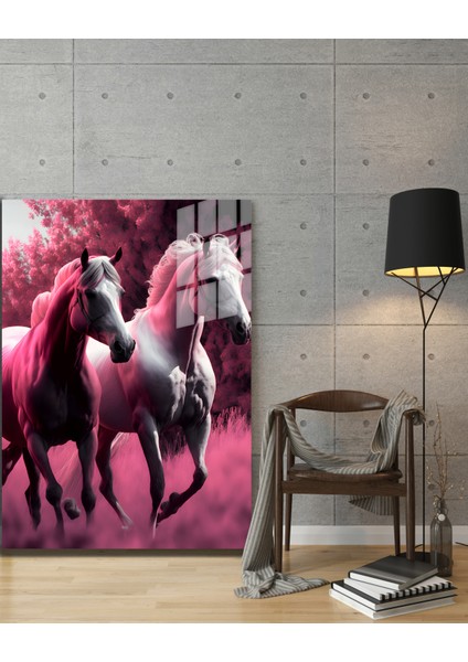 Eğlenceli Hayvanlar, Yapay Zeka Destekli, 3D Dekoratif Baskı Cam Tablo 213