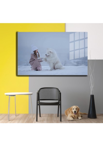 Eğlenceli Hayvanlar, Yapay Zeka Destekli, 3D Dekoratif Baskı Yatay Cam Tablo 293