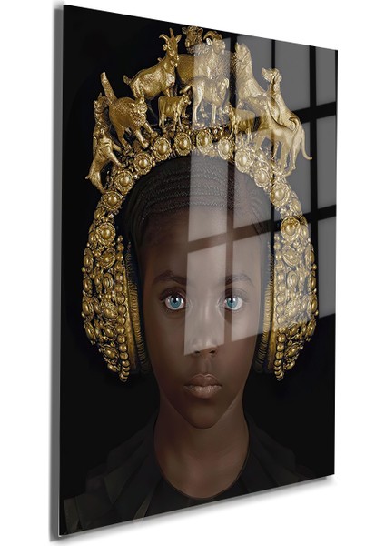 Creative Fashion 3D Dekoratif Baskı Cam Tablo 01