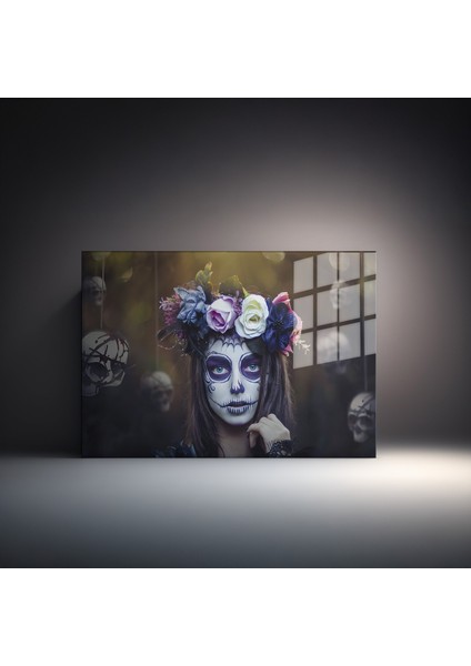 Creative Fashion 3D Dekoratif Baskı Yatay Cam Tablo 01