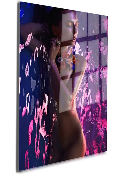 Creative Fashion 3D Dekoratif Baskı Cam Tablo 01