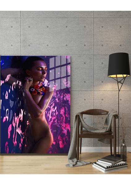 Creative Fashion 3D Dekoratif Baskı Cam Tablo 01