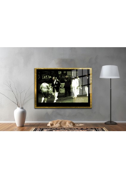Yapay Zeka ile Yenilenmiş Atatürk Fotoğrafları Siyah Beyaz Cam Tablo, 3D Dekoratif Baskı 508 fiyatları