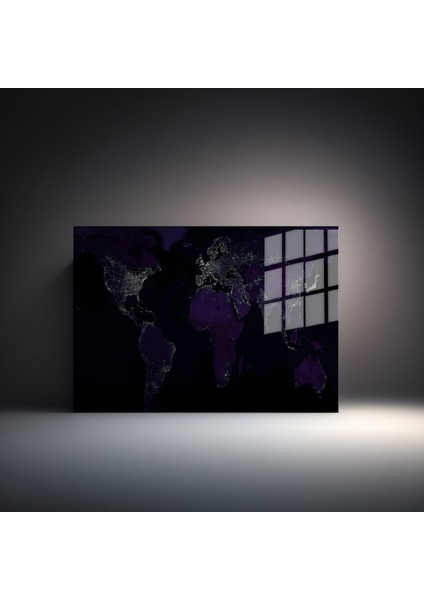 Harita/maps 3D Dekoratif Baskı Cam Tablo 26 indirimleri
