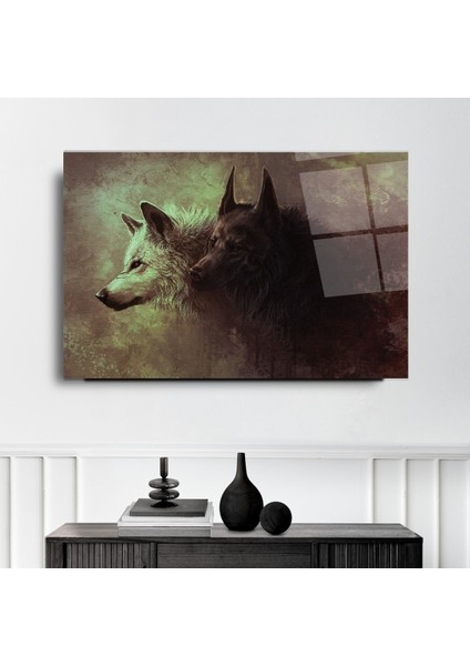 Kurtlar Cam Tablo | Hediyelik, Dekoratif, Ofis, Mutfak fırsatları