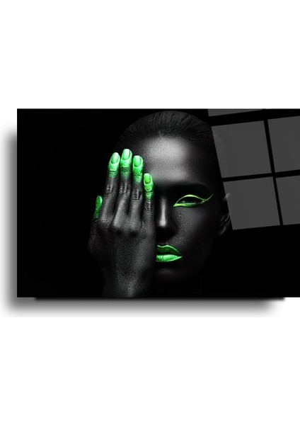 Neon Kadın Cam Tablo | Hediyelik, Dekoratif, Ofis, Mutfak modelleri