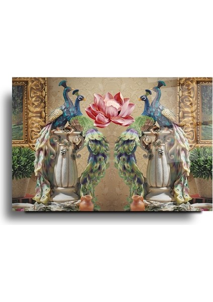 Tavus Kuşları Cam Tablo | Hediyelik, Dekoratif, Ofis, Mutfak modelleri