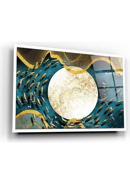 Gold Desenler Cam Tablo | Hediyelik, Dekoratif, Ofis, Mutfak