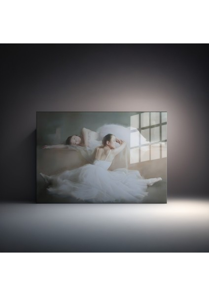 Creative Fashion 3d Dekoratif Baskı Yatay Cam Tablo 01