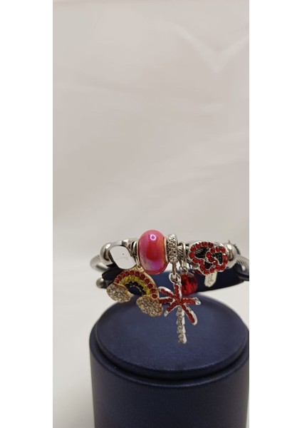 316 L Paslanmaz Çelik Kalpli -Yıldız -Gökkuşağı Çarmlı P/andora Bileklik indirimleri