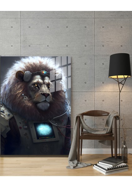Eğlenceli Hayvanlar, Yapay Zeka Destekli, 3d Dekoratif Baskı Cam Tablo 301