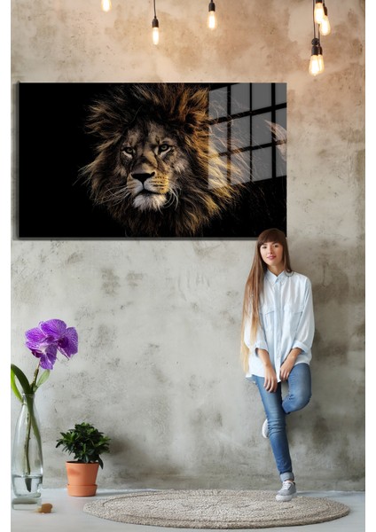 Eğlenceli Hayvanlar, Yapay Zeka Destekli, 3d Dekoratif Baskı Yatay Cam Tablo 58 fırsatları