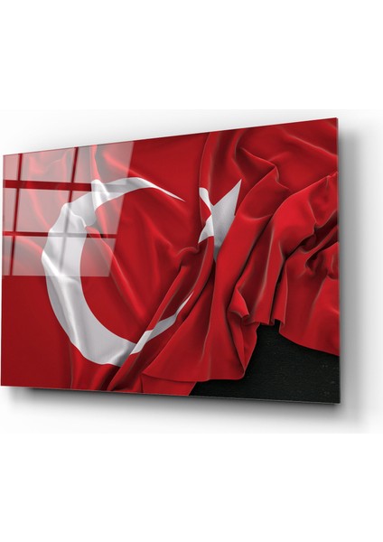 Türk Bayrağı Cam Tablo | , Dekoratif, Ofis, Mutfak