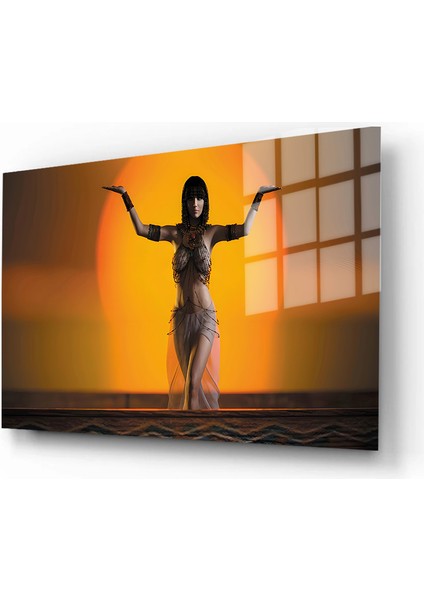 Creative Fashion 3d Dekoratif Baskı Yatay Cam Tablo 01
