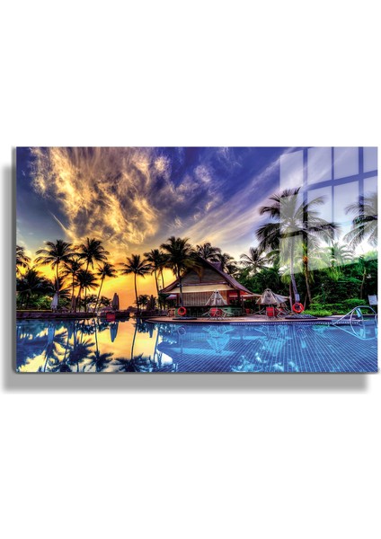 Şehirler Ve Manzaralar, Yapay Zeka Destekli, 3d Dekoratif Baskı Yatay Cam Tablo 451