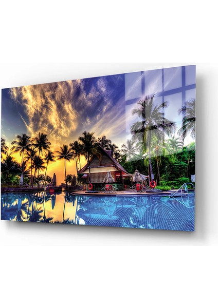 Şehirler Ve Manzaralar, Yapay Zeka Destekli, 3d Dekoratif Baskı Yatay Cam Tablo 451 fiyatları