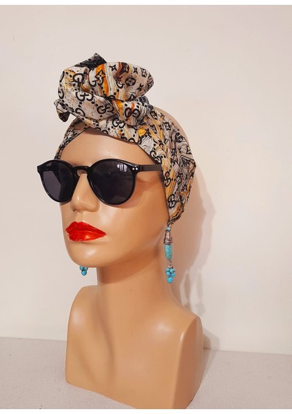 Telli Bandana Saç Aksesuarı Kadın Kumaş Toka