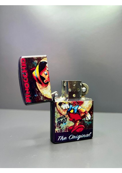 Zippo Model Lazer Baskı Benzinli Metal Çakmak