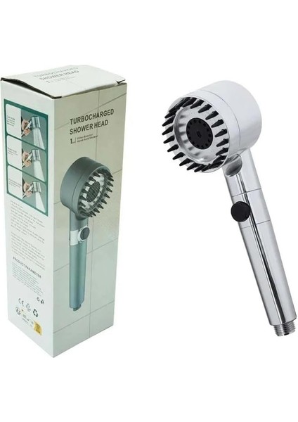 Masajlı Çok Fonksiyonlu Ayarlanabilir Duş Başlığı El Duşu 3 Modlu Ayarlanabilir Duş Başlığı,masajlı 3 Fonksiyonlu El Duş, Handshower (Krom)