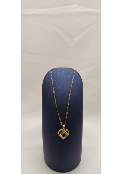 316 L Paslanmaz Çelik Gold/altın Kalp Desen Gezegenli Kolye
