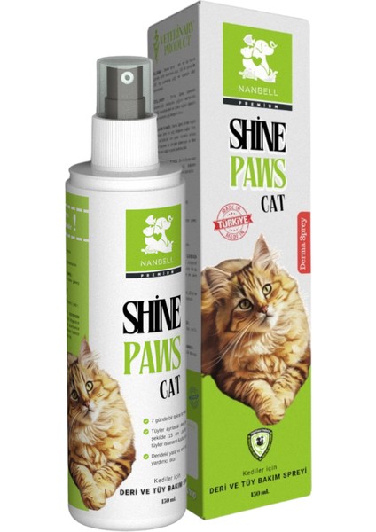 Shine Paws Derma Sprey For Cat - Kediler Için Cilt Sağlığı ve Temizlik Spreyi