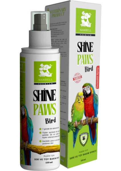 Shine Paws Dermabit Sprey For Bird - Kuşlar Için Cilt Sağlığı ve Temizlik Spreyi