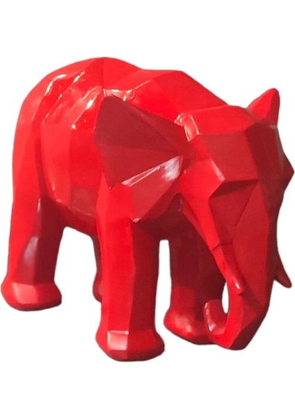 Tekno Trust Dekoratif Kübik Fil Kırmızı 25 cm 14CM 20 cm