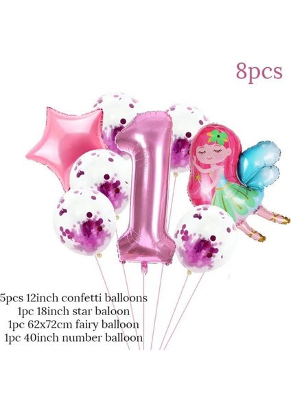 Peri Kızı Folyolu Yaş Balon Set