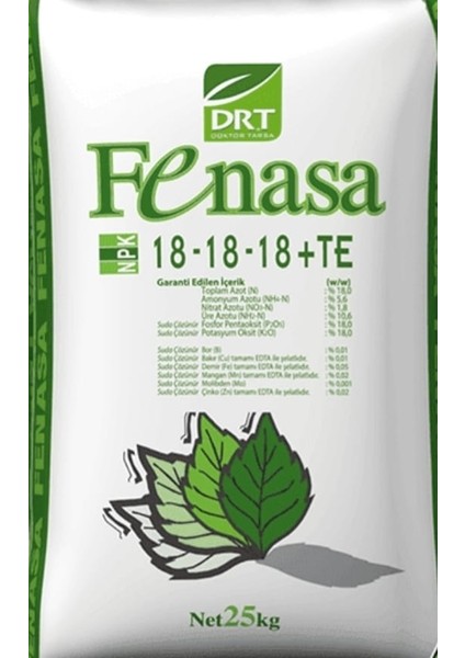 Damlama Gübresi Dengeli Fenasa 18-18-18+Te Özel Gübre (25 Kg)