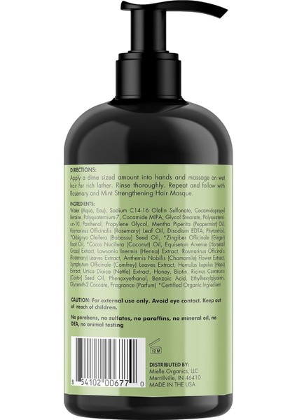 Biberiye Ve Nane Güçlendirici Şampuan Rosemary Mint Strengthening Shampoo 2024 355 ml