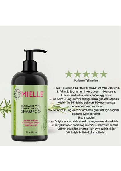 Biberiye Ve Nane Güçlendirici Şampuan Rosemary Mint Strengthening Shampoo 2024 355 ml