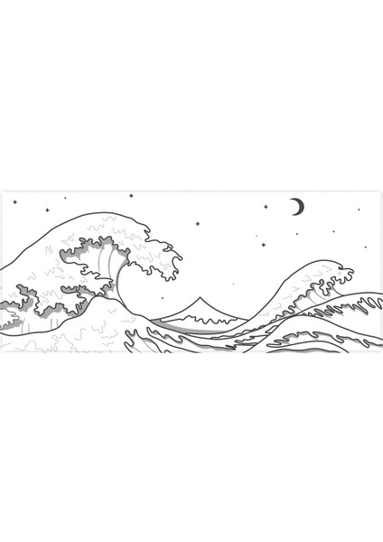 Gaming Mouse Pad 90X40 Kanagawa Mouse Pad Oyuncu Mause Pad Xxl Büyük Mousepad Kenar Dikişli Yıkanabilir Speed Mause Pad