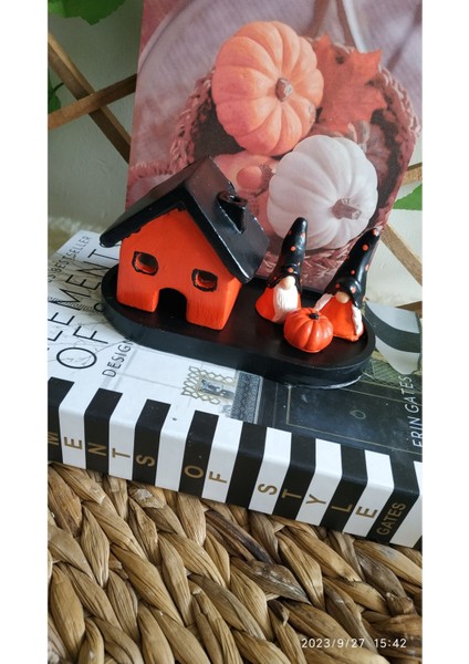 Tekno Trust Evdeki Atölyem Halloween Konsept Kabak Ev Dekor Obje