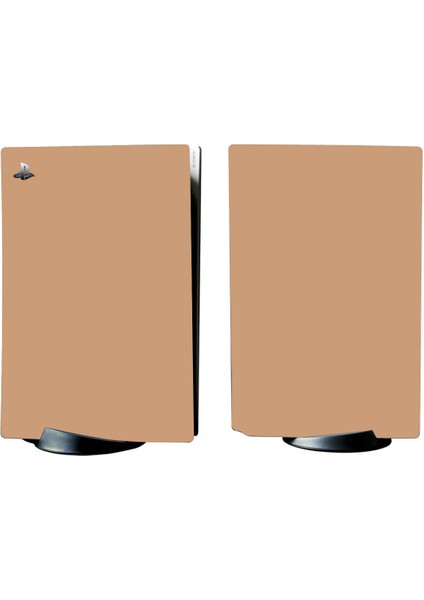 Soft Kahverengi Playstation 5 Standart Kasa Dijital Versiyon Full Sticker Kaplama Seti