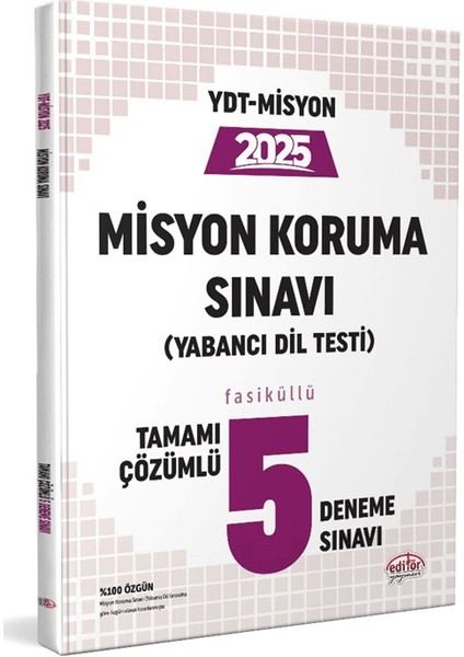 Ydt Misyon Koruma Sınavı 5 Deneme Sınavı