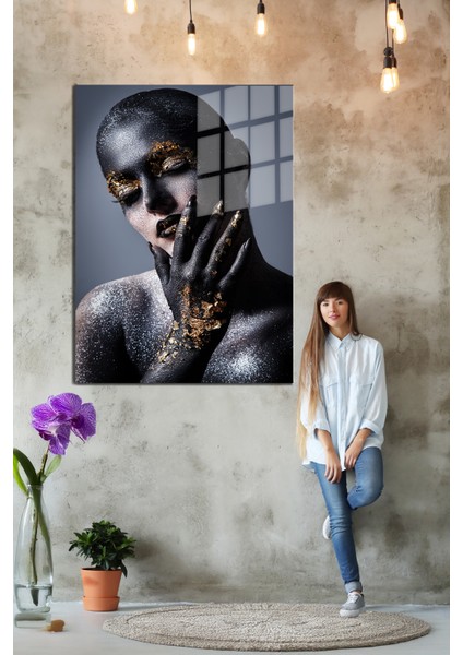 Creative Fashion 3d Dekoratif Baskı Cam Tablo 01 indirimleri