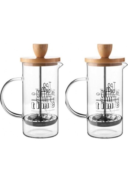 Bambu Kapaklı Bitki Çay Demliği, 350 ml, Beyaz, Elegant Tasarım, Sağlıklı ve Kullanışlı